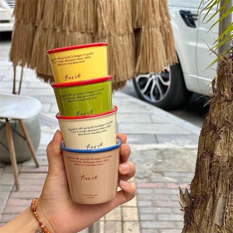 Ceramic Mugs Korean Style Coffee Cup Tea Milk Water Juice Mugs Fashion Water Cup Household Mug Vintage Drinkware Birthday Gifts Y251125