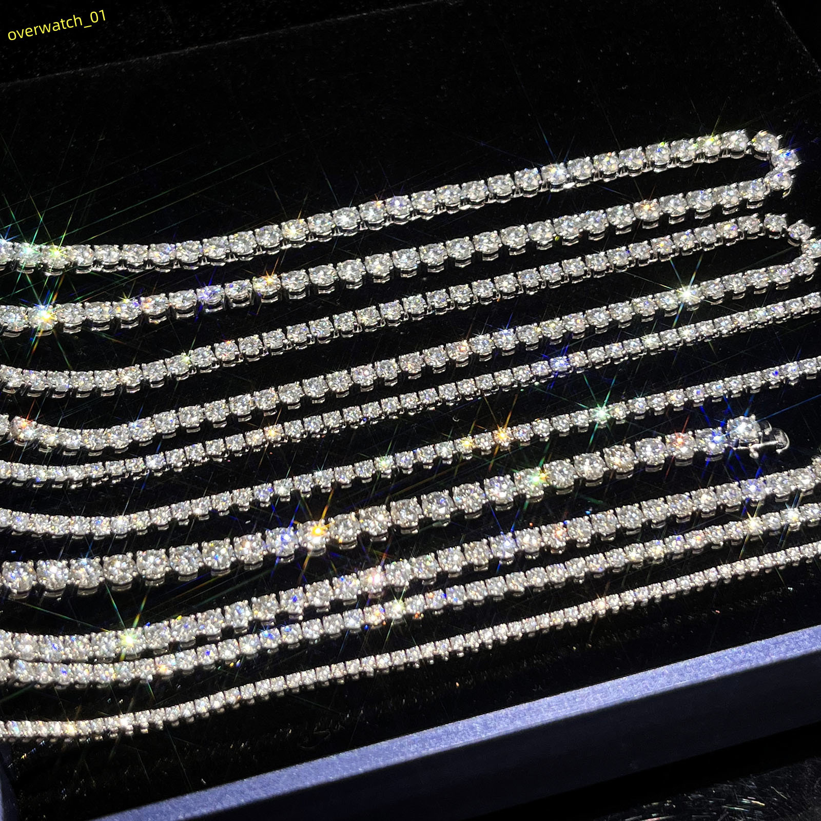 All Size Factory VVS DEF Moissanite Pass Diamond Tester Tennis Bracelet 925 Silver Gold Plate Tennis Chain Hip Hop Jewelry