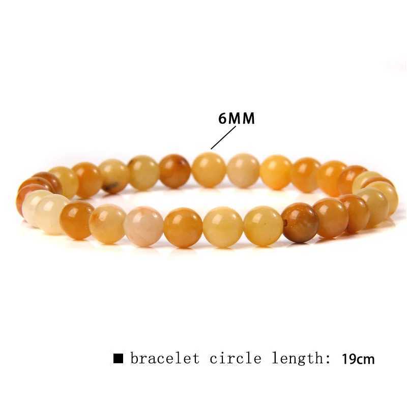 Yellow Citrines Bracelet Natural Stone 6mm Beaded Bracelets For Women Men Tiger Eye Agates Stretch Bangle Healing Reiki Jewelry J251125