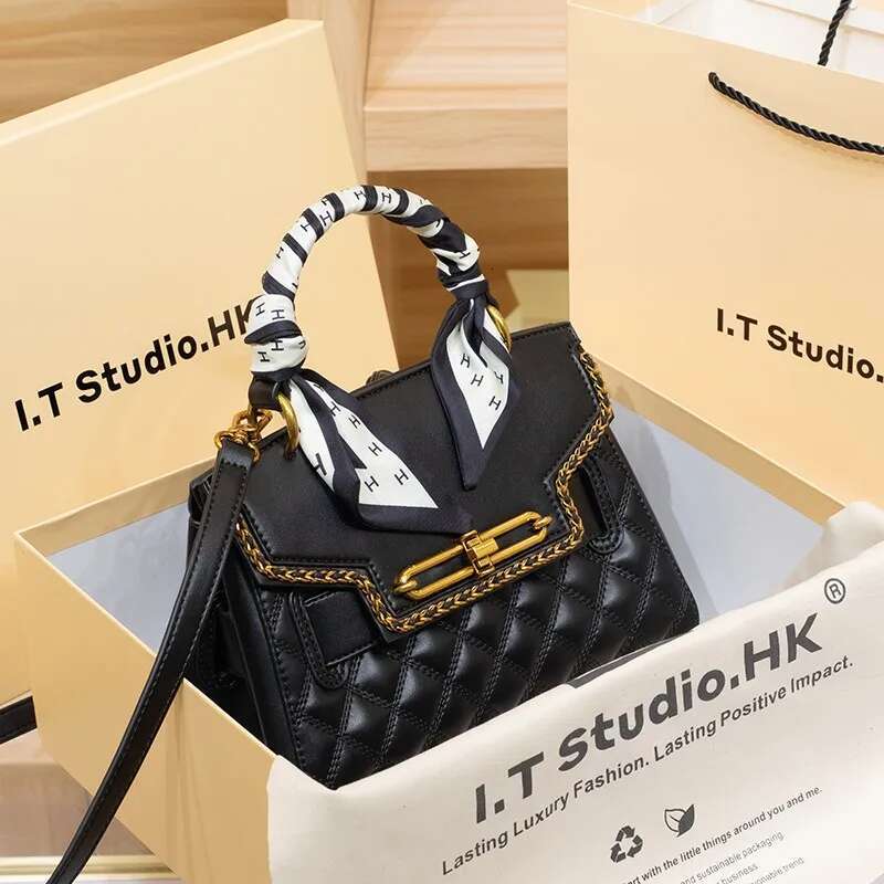 Women's Genuine Leather Handbag, Women's 2024 Autumn/Winter High-End Texture Brand Designer, Single Shoulder Crossbody