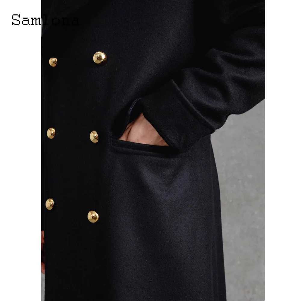 2025 European Fashion Wool Blend Jacket Men Long Trench Coats Lepal Collar Stand Pockets Basic Tops Plus Size Mens Outerwear NewT251125