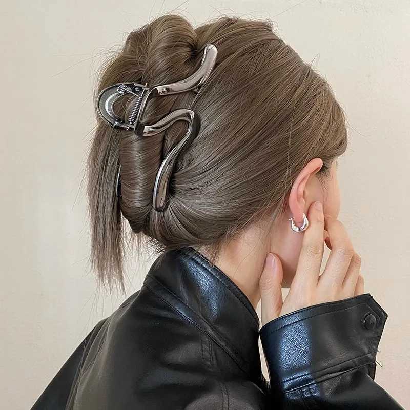 New fashion metal hair clip irregular hair clip punk hair clip bucket retro chin clip female hair clipT250425