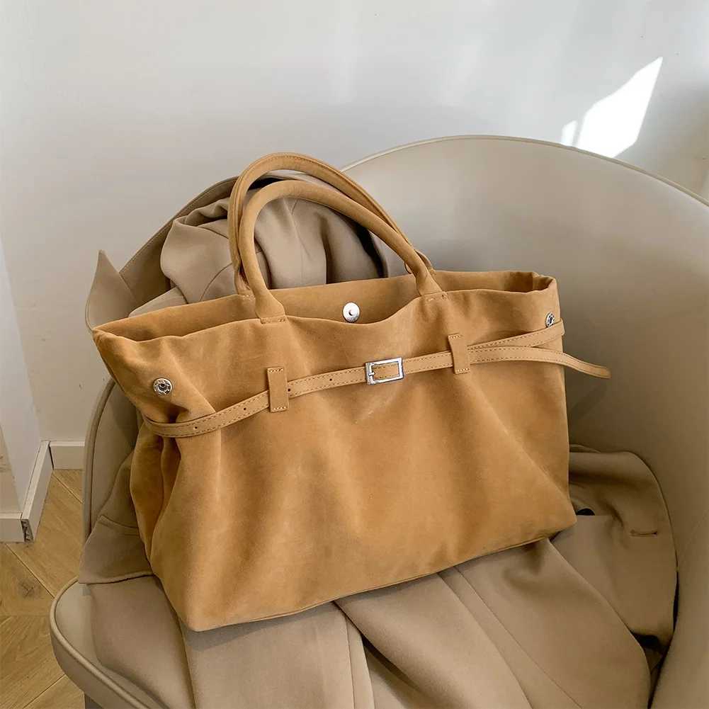 Womens suede homeless bag synthetic suede handbag fashionable handbag fashionable handbag travel shopping work bag W250425
