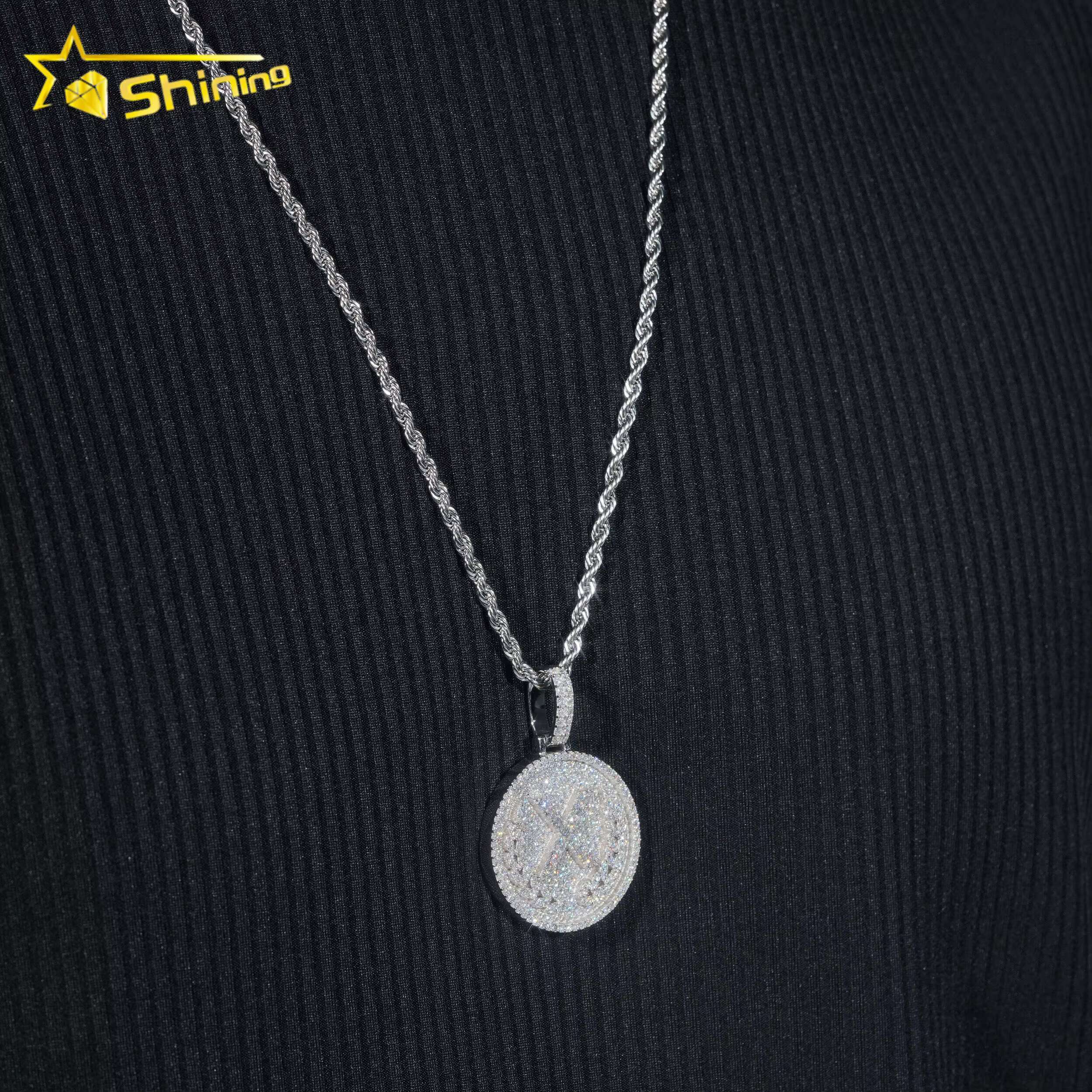 Hop Hip Iced Out Pendant Jewelry Pass Diamond Tester Sterling Silver 925 Moissanite Pendant Men Fashion Charm Pendants