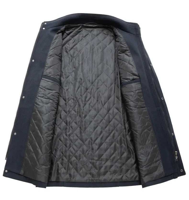 New Winter Men Multiple Pockets Casual Woolen Coats Thicker Warm Cashmere Trench Long Jackets Quality Male Overcoats Size 3XLT251125