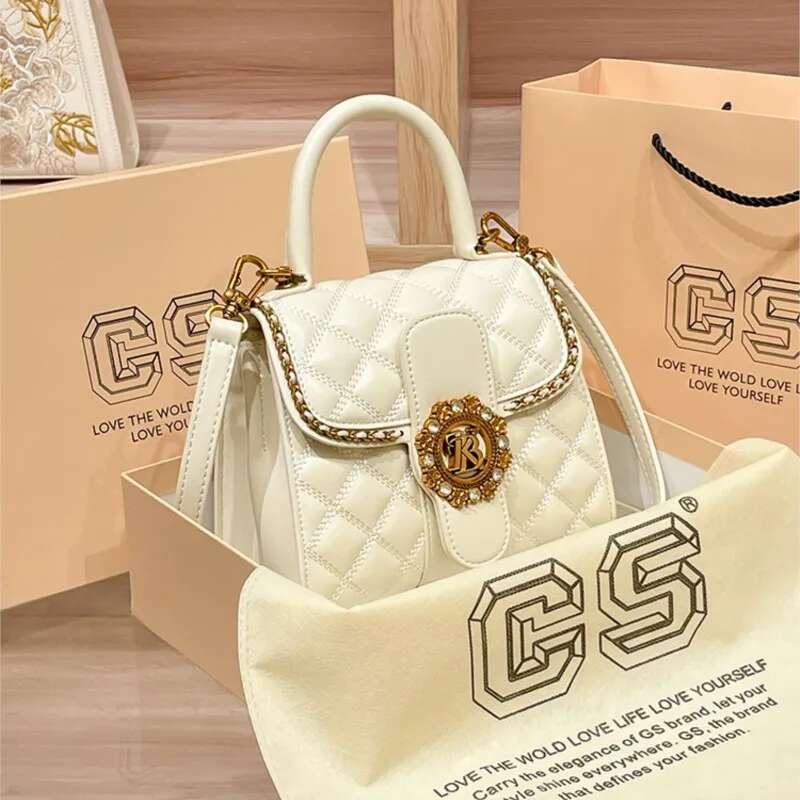 Women's Handbag Designer Lingge Small Square Bag, Women's 2024 New High-End Texture Handbag, Autumn And Winter Crossbody Bag