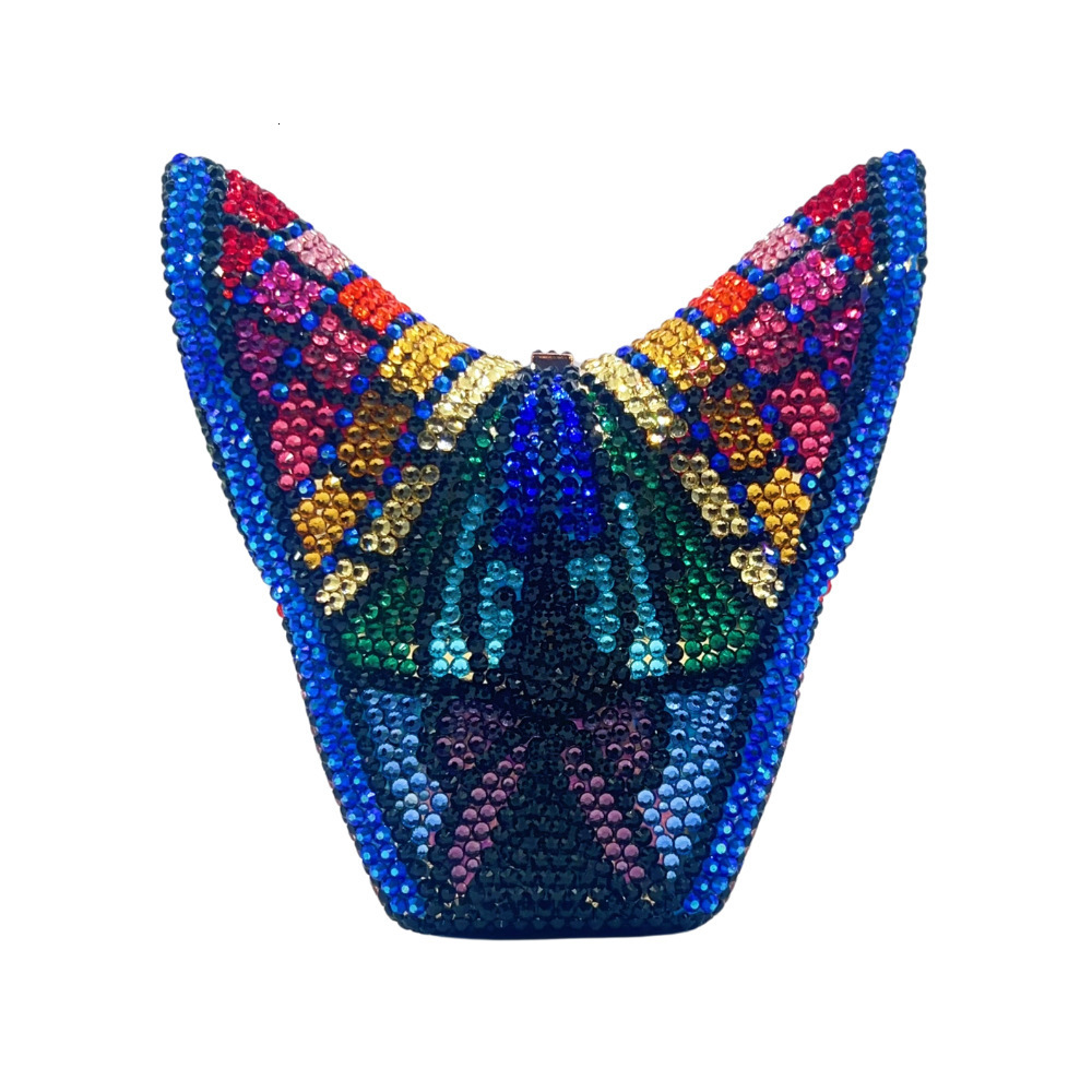 Boutique De FGG Novelty Butterfly Rhinestone Clutch Purse Handmade Women Crystal Clutch Evening Bags Party Prom Minaudiere Bag 250903