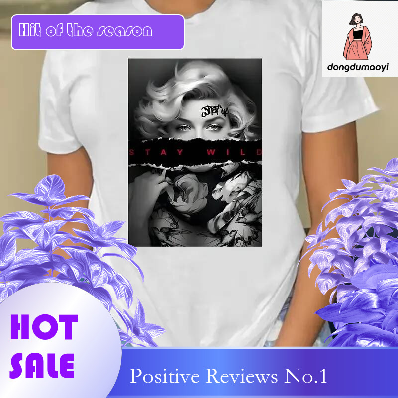 Dongdumaoyi Figure Print Short Sleeve Casual Plus Size Clothing Pattern Printed T Shirt S Fashion Womens Trendy Harajuku Top