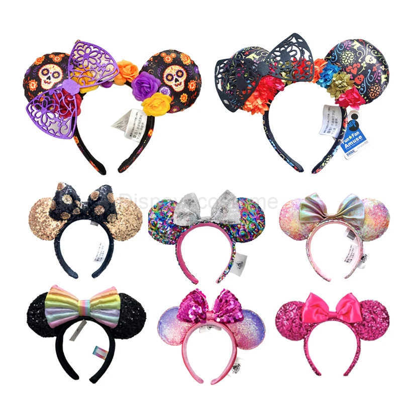 Disney World Minnie Childrens Ear Headbands for Women Disney Parks Mickey Adult/Women Disney Parks Leather Plush Glitter Role Playing Girls X250425