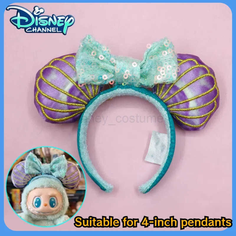 Disney Kawaii Wholesale Labubu Seat Pie Head with Plush Doll Accessories Hair Straps Cute Toy Decoration Gifts Labubu2 Headbands X250425