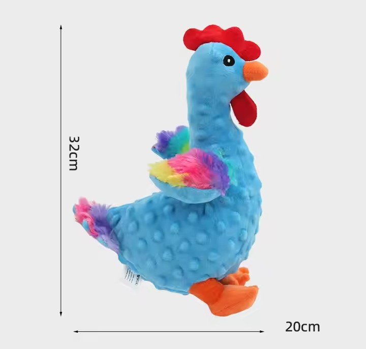 Pet Supplies Crinkle Dog Toy for Small, Medium, and Large Breeds, Cute Stuffing Rooster with Soft Squeaker, Fun for Indoor Small Dogs and Pups, No Mes