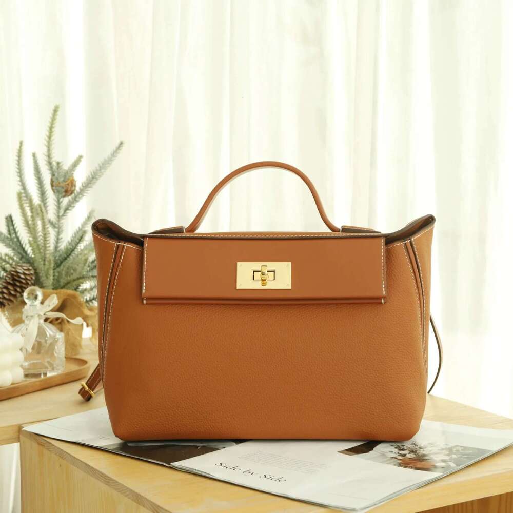 Customizable High-End Feel Cow Leather Shoulder Single Strap Soft Women's Commute Bag Dumpling Shape