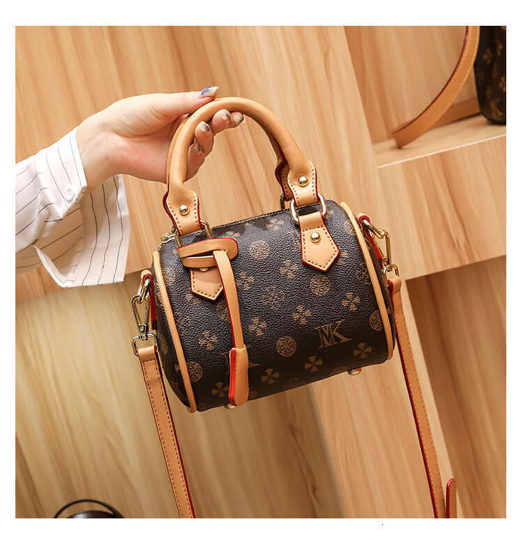 MKF designer free shipping Light luxury genuine leather High quality casual Boston bag versatile classic vintage handbag for woman