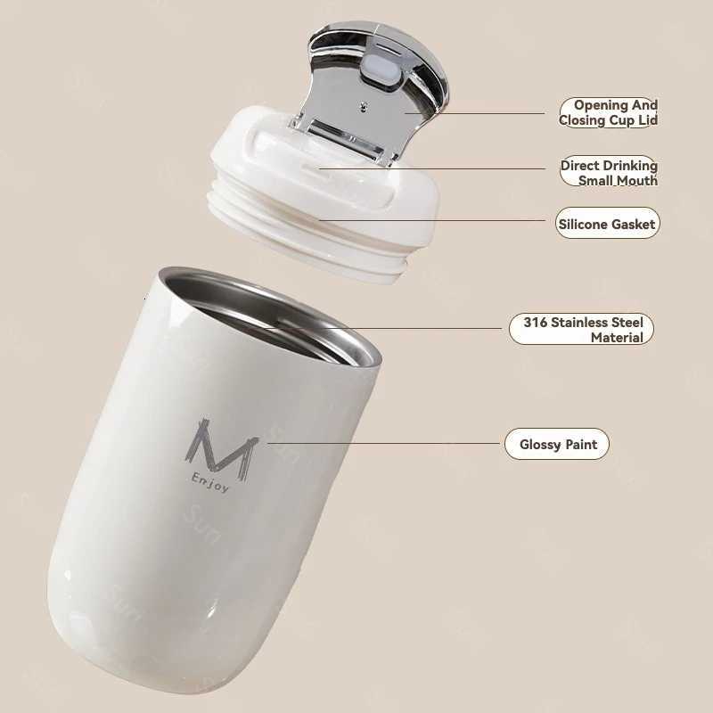 Stainless Steel 316 Vacuum Insulated Tumbler Cup with One Push Open Lid Leak Proof Thermal Flask for Hot And Cold Drinks Y251125