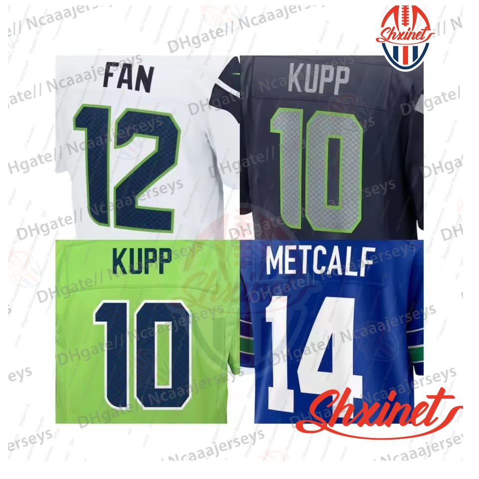All Stitched Cooper Kupp Custom Football Jersey Smith-Njigba Witherspoon 12 Fan Jalen Milroe Embroidered Letter Number Design 2025 Salute to Service J