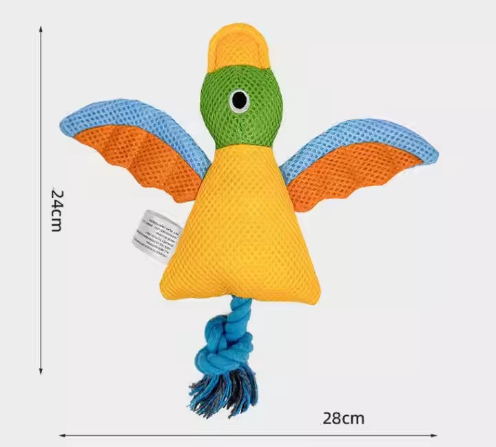 Plush Small Dog Toys for Small Breeds, Tough Puppy Toys to Keep Them Busy, Tough Mesh Fabric Stuffed Animals Puppy Chew Toys, Squeaky Dog Toys E48