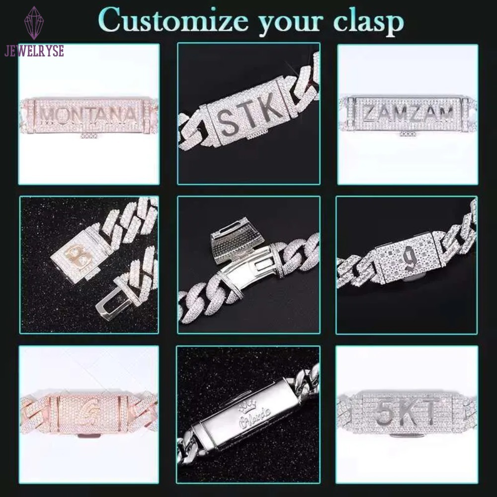 Hip Hop Jewelry 2rows 15mm Wide S Sier VVS Moissanite Iced Out Dia Cuban k Bracelet