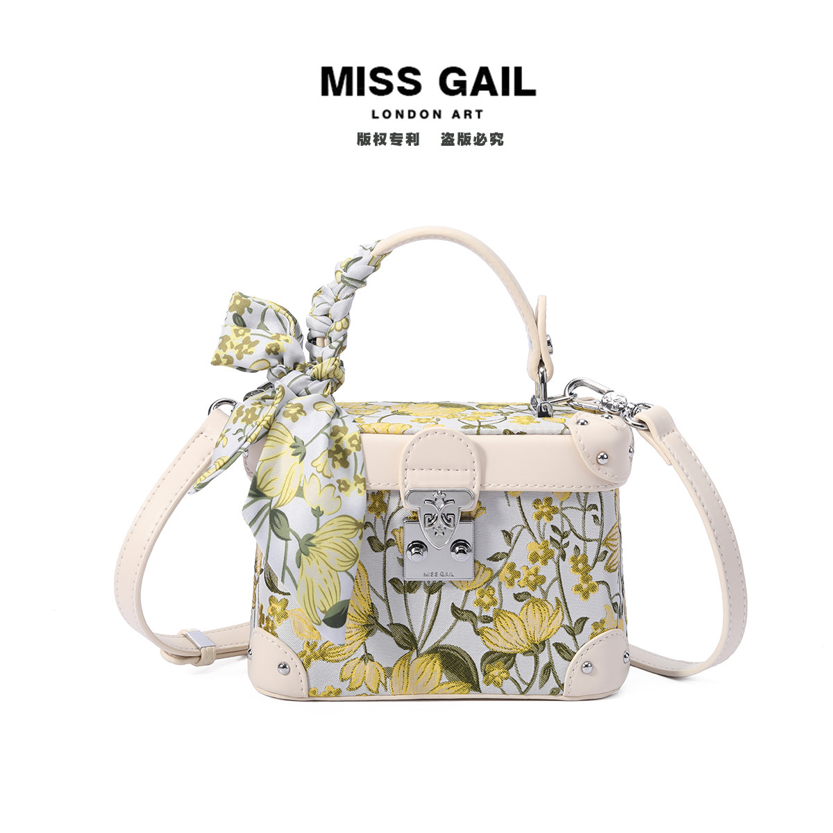 2025 New Floral Embroidery Box Bag for Women Chinese Style Luxury Designer Bag One-shoulder Crossbody Handbag
