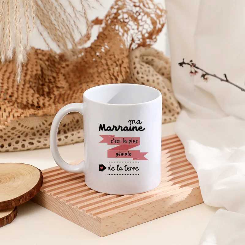 1 pc Will you be my Super Godmother pattern Water Mug Drinking Cup Novelty Christmas Halloween New Year Gift gift for Godmother Y251125