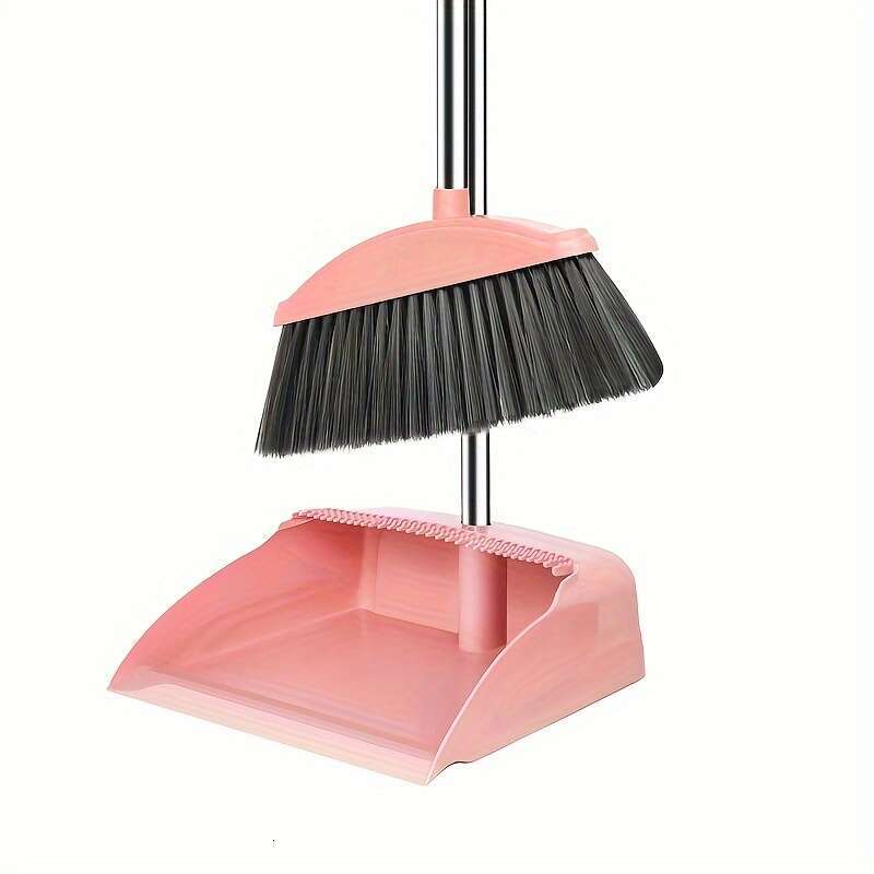 2-in-1 Household Cleaning Set, Soft Bristle Dustpan and Brush Combo, Non-Stick Hair Easy Dust Removal, Durable Plastic, Home Use