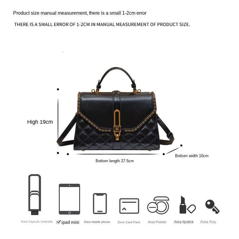 Women's Handbag Dia Grid Bag 2025 New Autumn And Winter High-End Feeling Light Explosive Single Shoulder Crossbody Ba