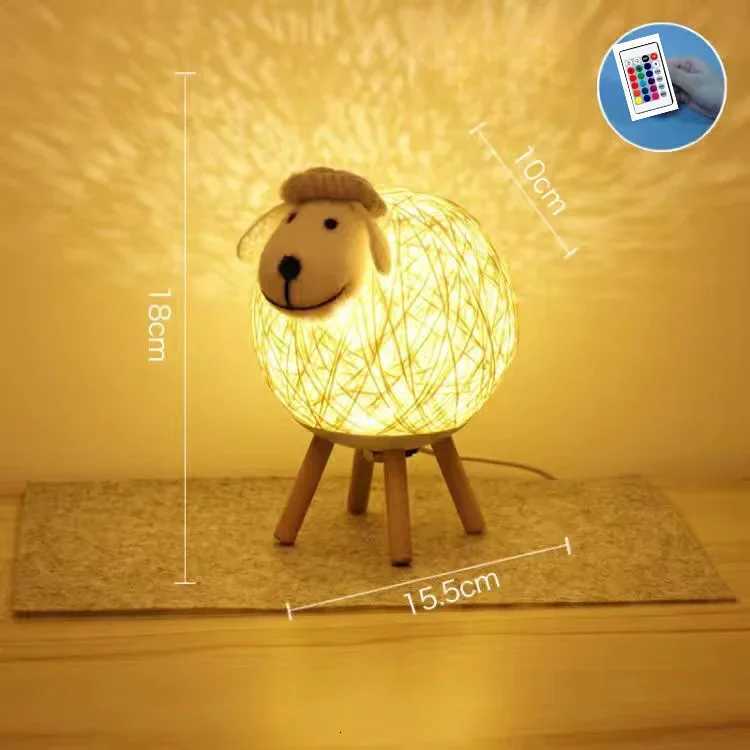 Yiins Little Sheep Desk Lamp Girl S Bedroom Atmosphere Light Cute Little Sheep Intelligent Timer Sleep Night LightM251125