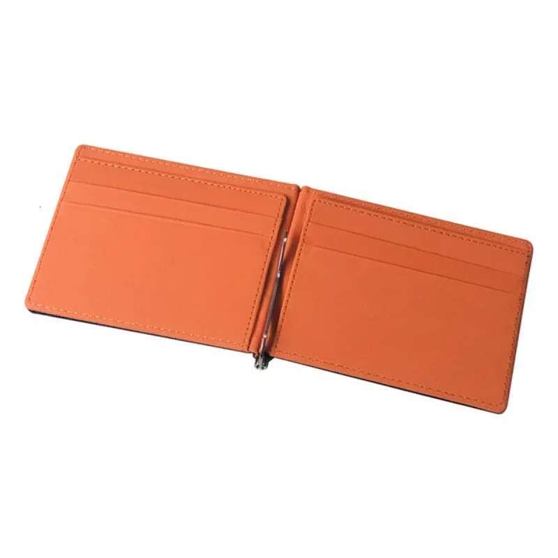 New Solid Color Small Short Skin Wallets PU Leather Money Clips Sollid Thin Wallet Men Purses 4 Colors