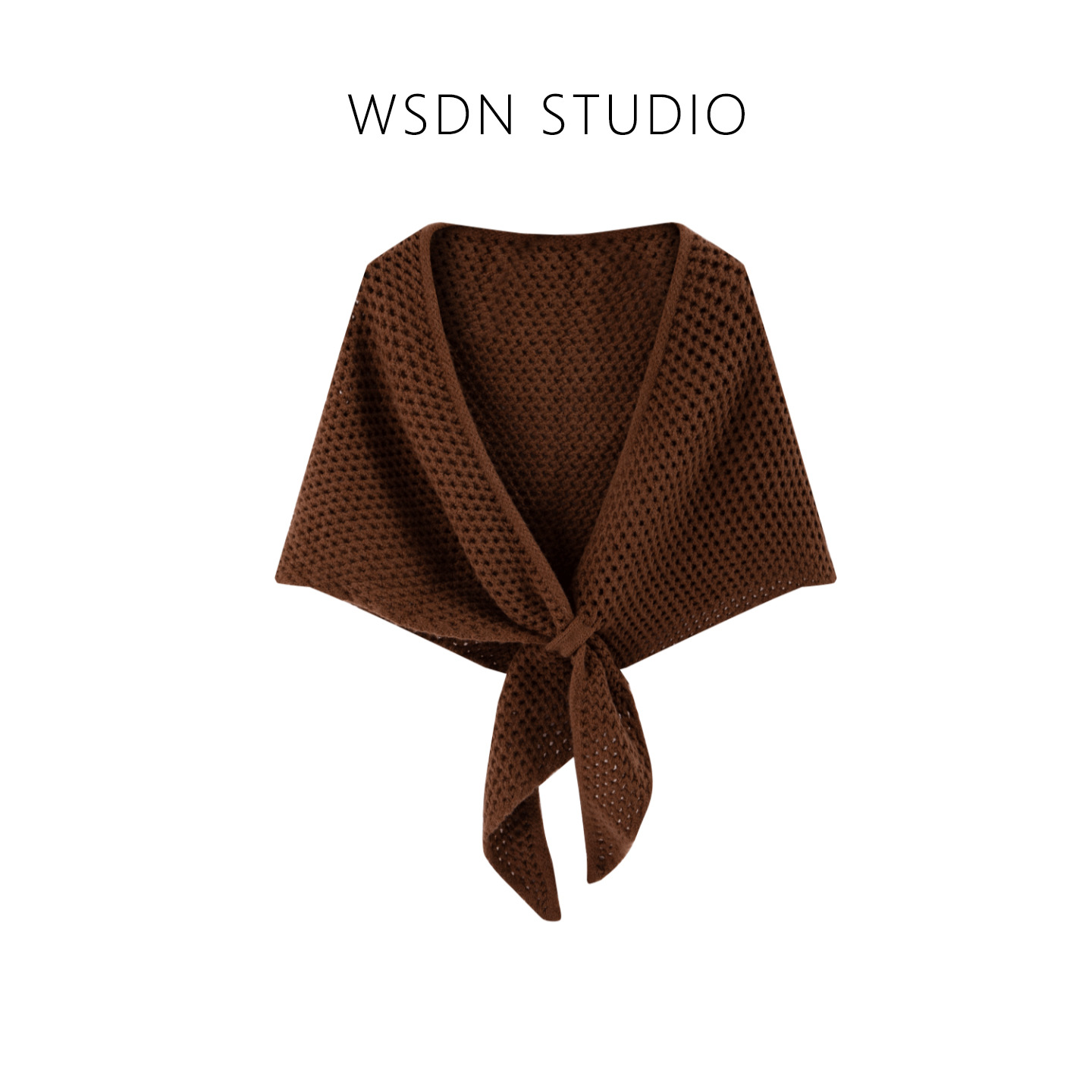 K510 Autumn and winter wool blended knitted hollow large triangle scarf shawl for women solid color all-match neck protection outer wear warm waistcoa
