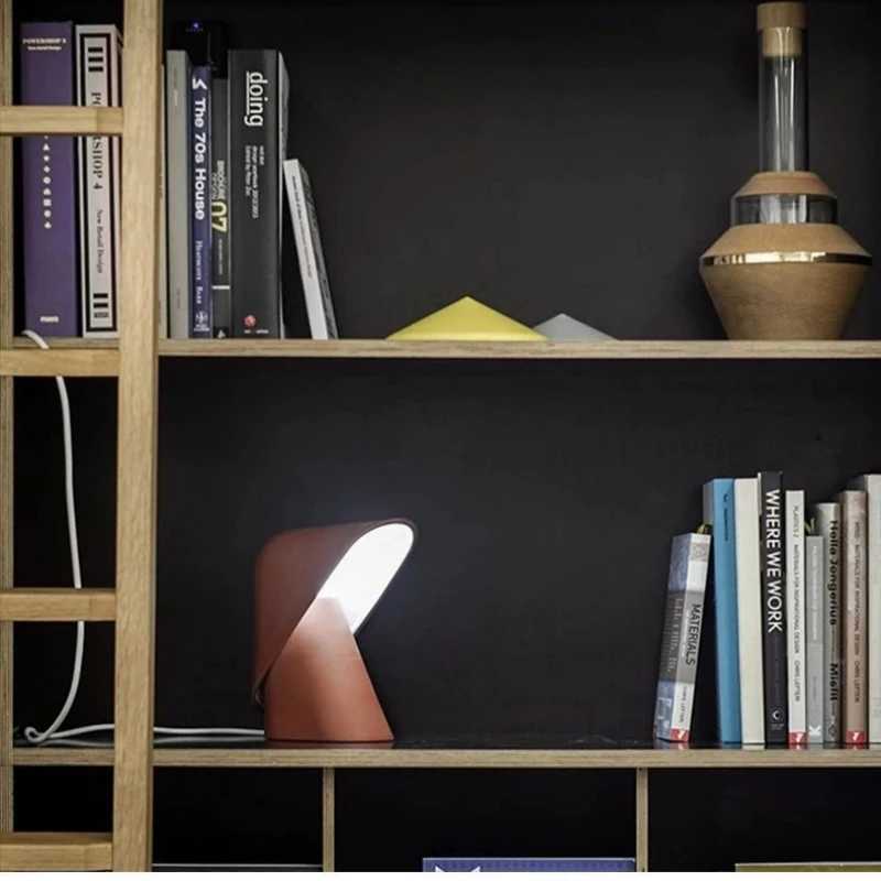 Modern Minimalist Resin LED Desk Lamp Designer Creative Bedroom Bedside Light Study Living Room Decor Atmosphere Table LightingM251125