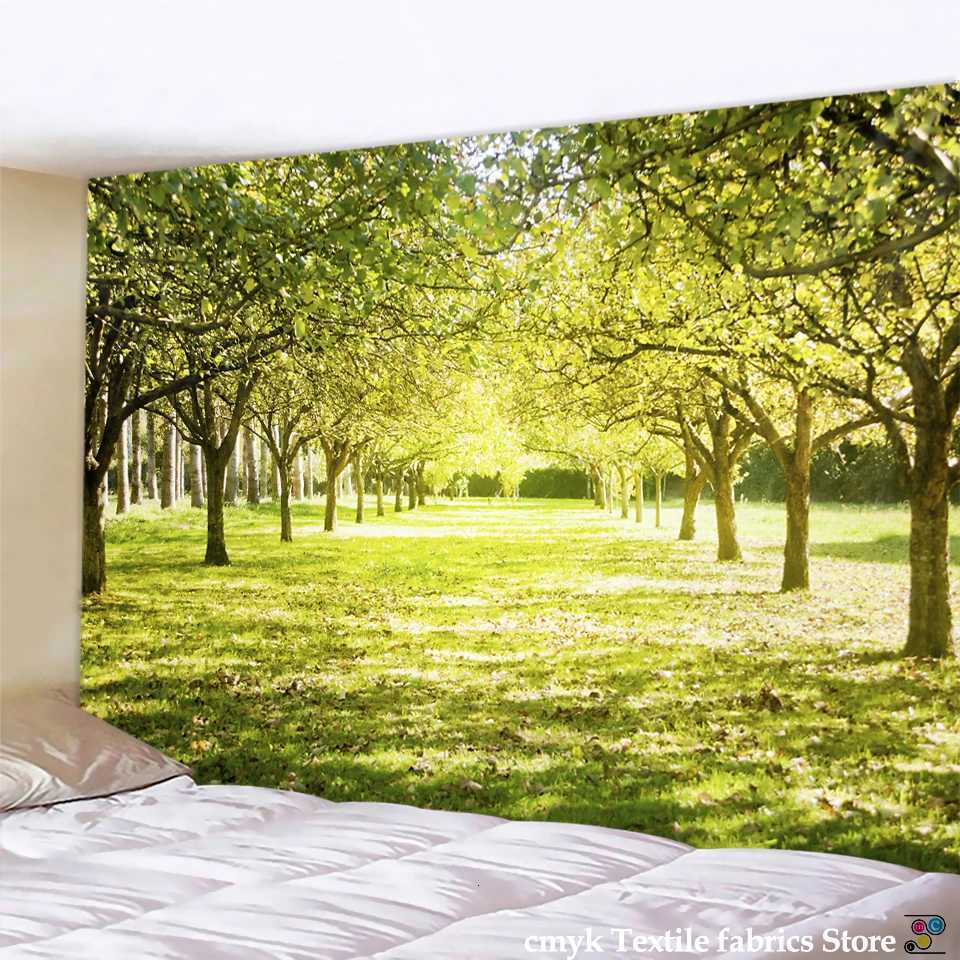 Beautiful Natural Forest Printed Large Wall Tapestry Cheap Hippie Wall Hanging Bohemian Wall Tapestries Mandala Wall Art DecorM251125