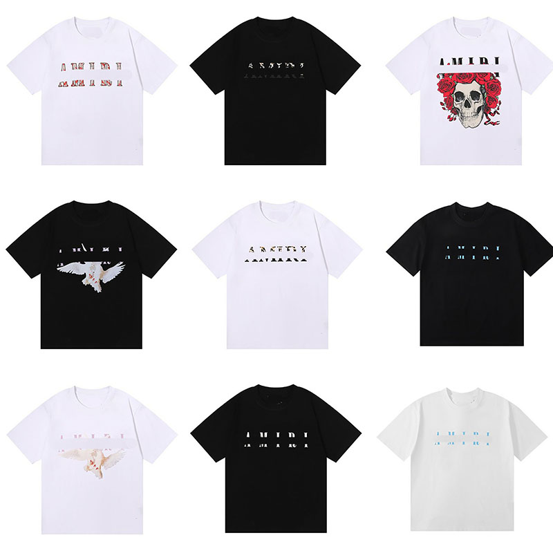 Men's Designer T-Shirts Cotton Letter Printed High Street Style Short Sleeve Breathable Casual Shirts Summer European Size S-XL