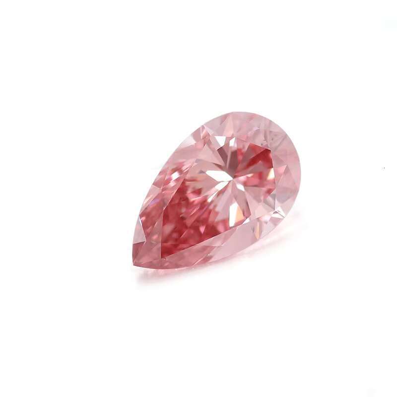 Real Lab Grown Diamond Loose Pink Diamonds VVS-SI 1-4 CT Pear Cut in Stock From China for Jewelry Making
