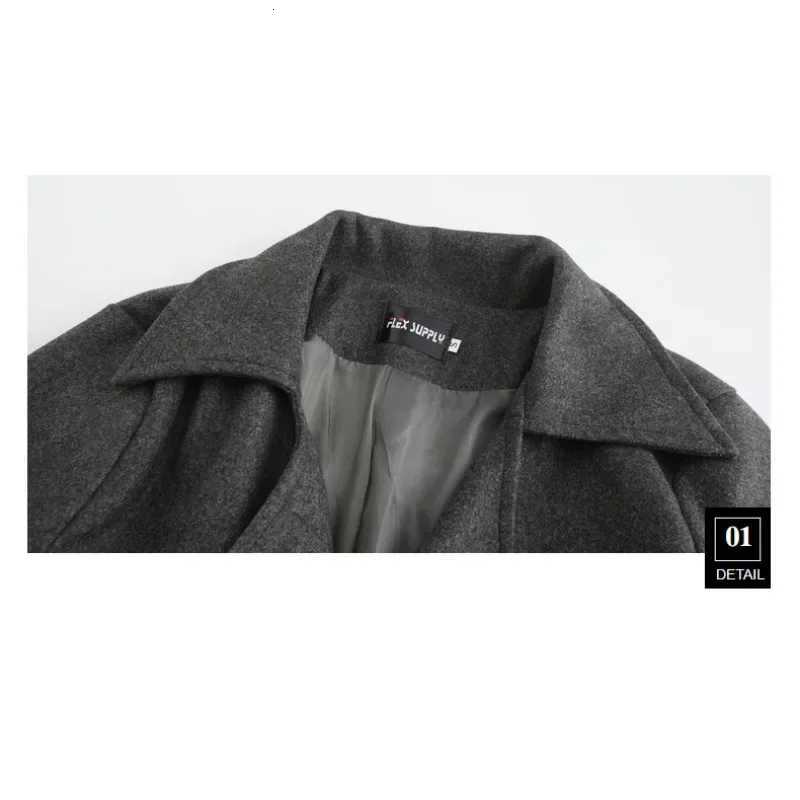 Luxury Tweed Coat Men Autumn Winter Overcoat Mid-length Windbreaker Double-breasted Slim Lapel Jacket Outerwear Men Clothing NewT251125