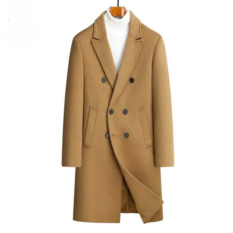 Men Double Breasted Formal Wear Woolen Coats Business Casual Cashmere Trench Coats Man Warm Long Jackets High Quality OvercoatsT251125