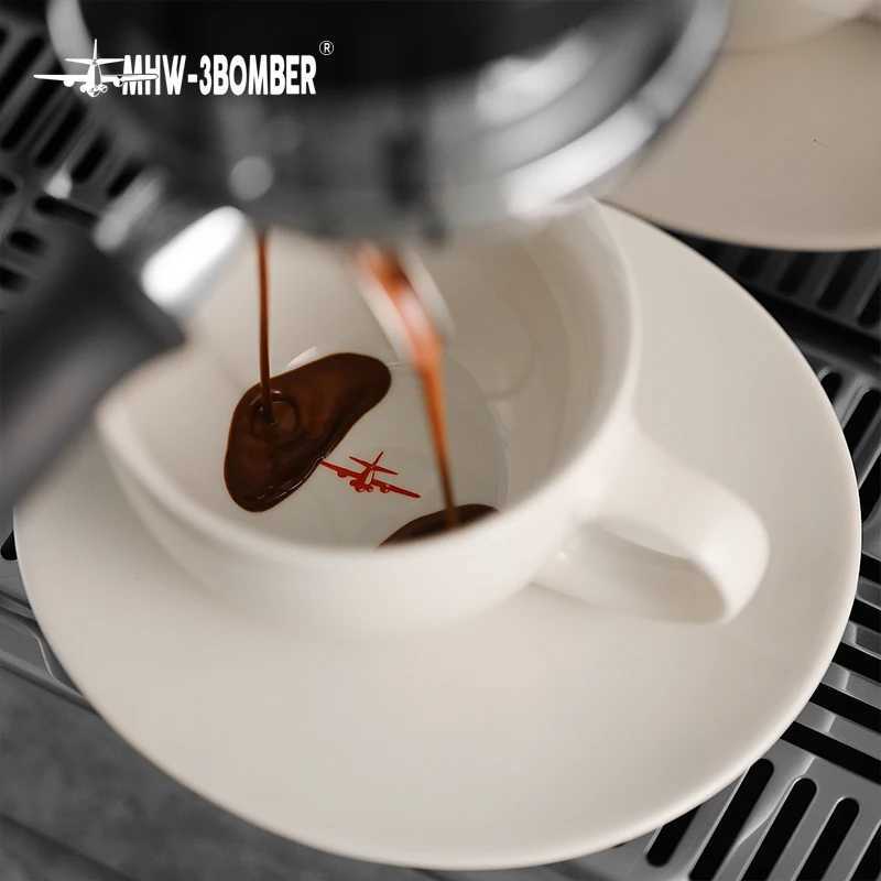 300ml Itan Ceramic Espresso Cup Saucer with Coffee Spoon Set Chic Cappuccino Latte Art Mugs Home Accessories Y251125