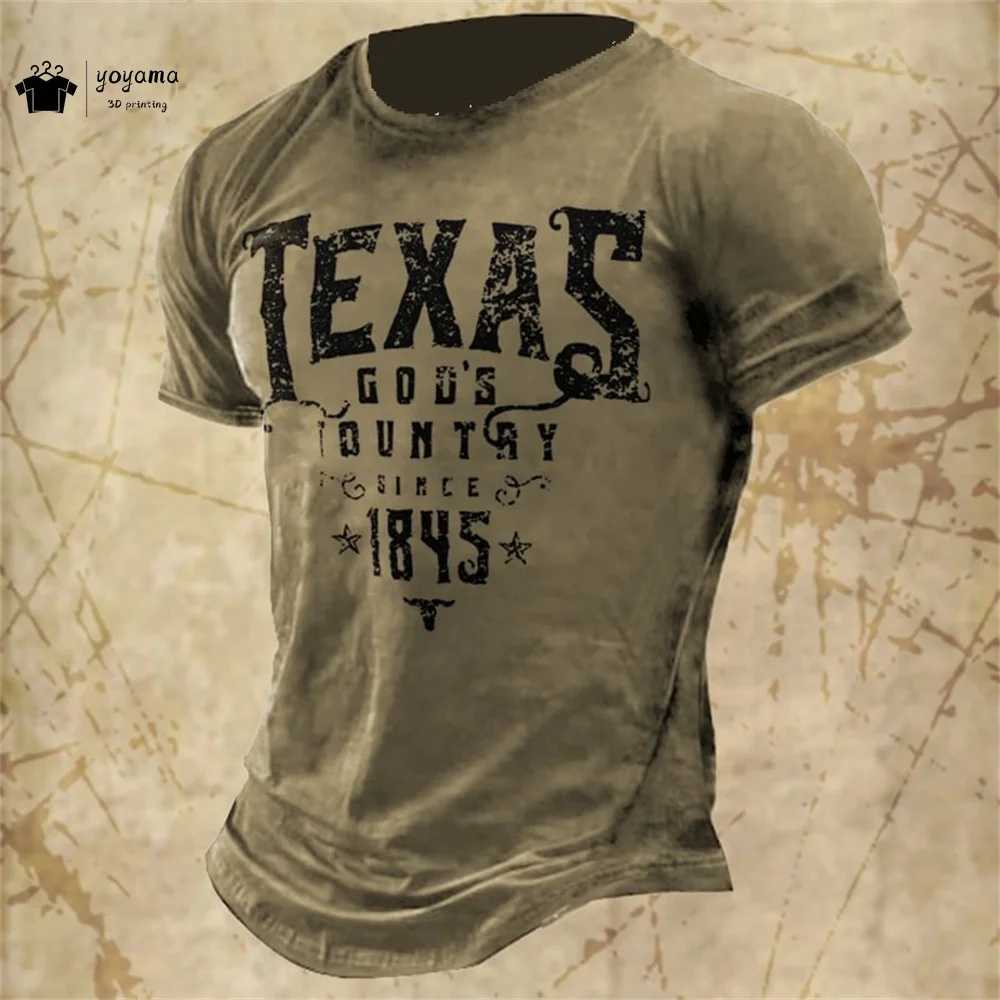 Retro mens T-shirt 3D printed short sleeved T-shirt summer O-neck casual street fashion T-shirt retro mens casual clothing W250425