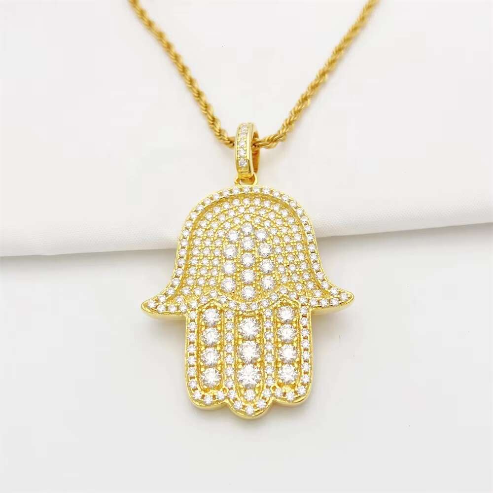 Hot Sale Fashion Gemstone Fine Jewelry Pendants Charms Moissanite Hip Hop Gold Pendants