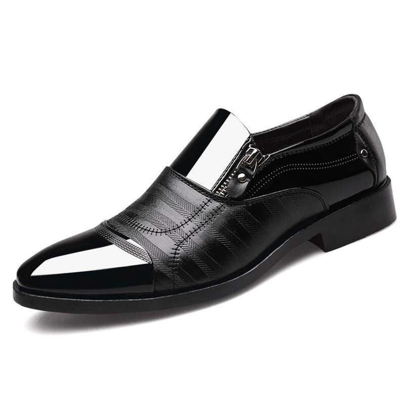 New Large Business Dress Leather Pointed Men's Step on Casual Lazy Shoes