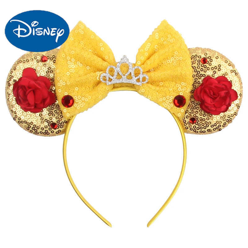 Disney Chic Disney Mouse Ears Headband Shining 5 Bow Girls Festival Party DIY Womens Hair Accessories Gift X250425