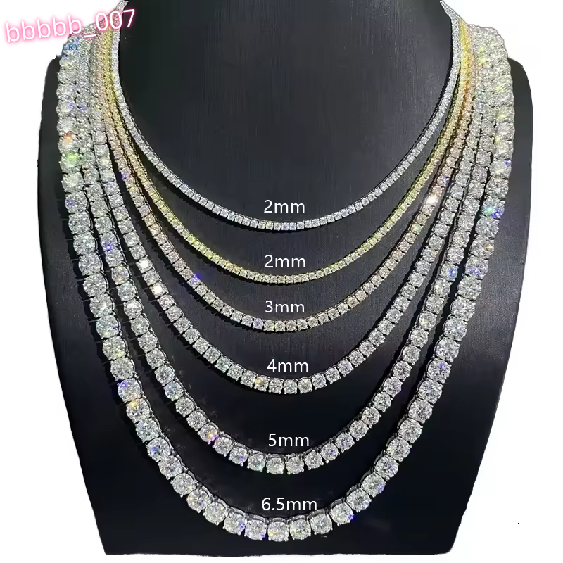 VVS D Color Moissanite Necklace Bracelet Men Jewelry Hip Hop S925 Silver Chain Necklace Cuban Link Iced Out Tennis Rope Chain