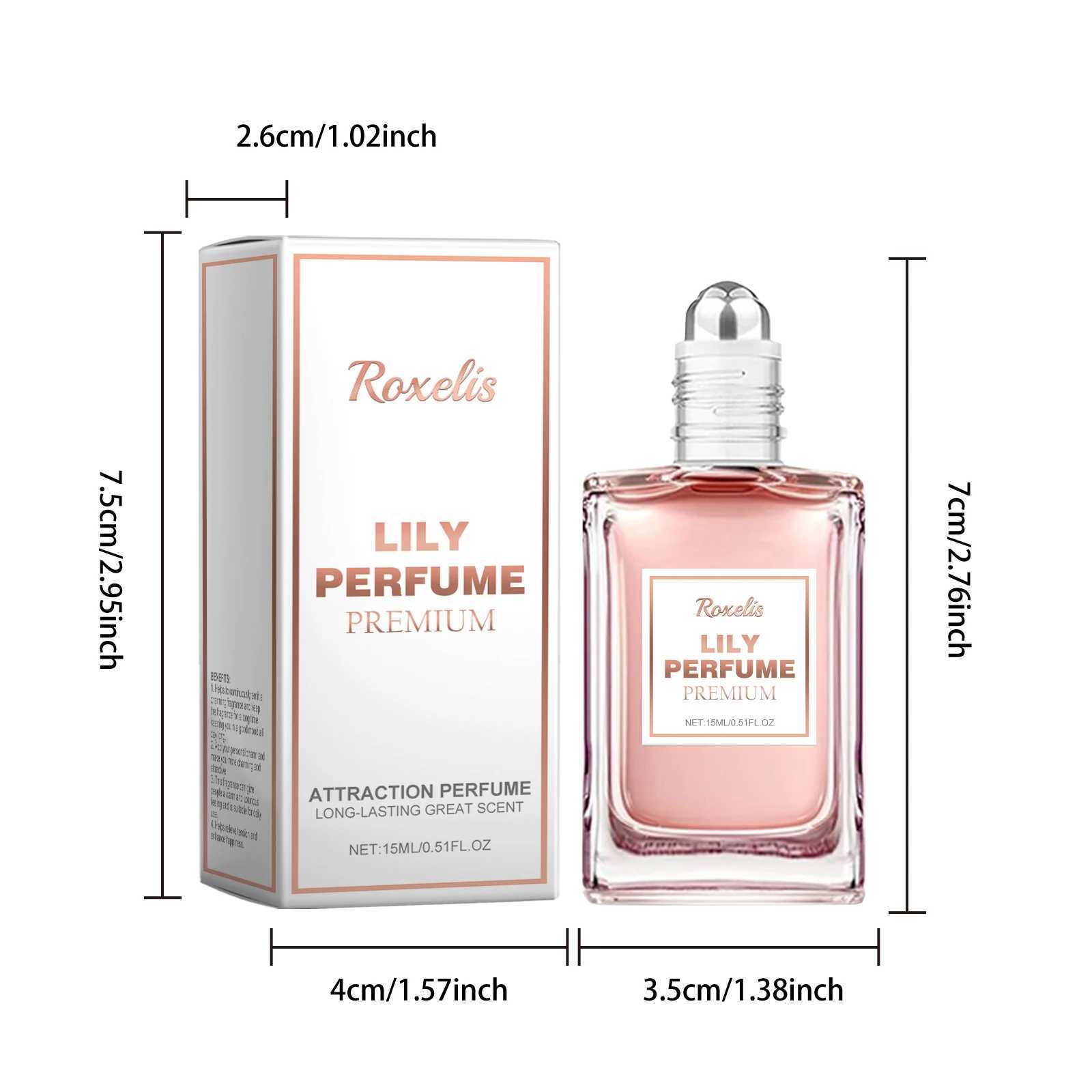 Roxelis 15ml Lily Perfume Roller Ball Floral Scent Lasting Fragrance Alcohol-Free Charm Dating Atmosphere Elegant Lily Perfume C251125