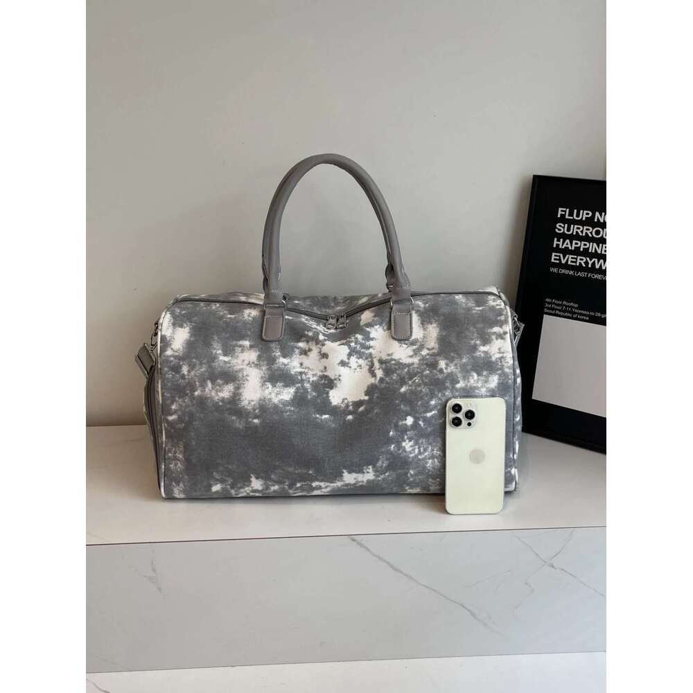Designer Bag Fashion Canvas Tie-Dye Women's Travel Designer Boston Bag Large Capacity Shoulder Crossbody Bag With Shoe Compartment