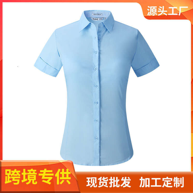 Ladie' formal dre collar hort leeved ummer cardigan early pring hirt buine regular profeional wear 2025 temperament veratile new trend clothing