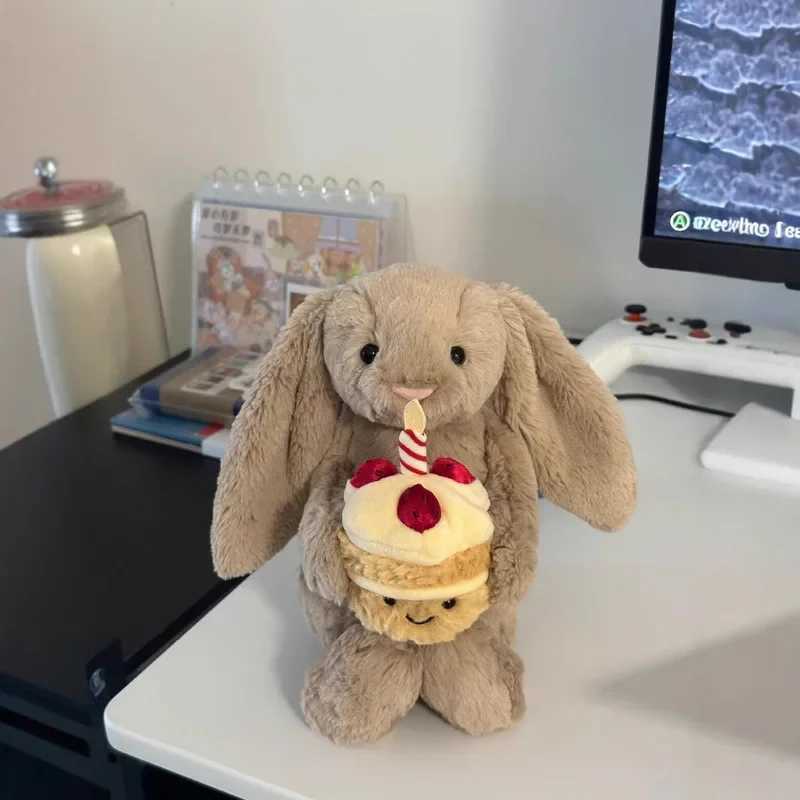 Stuffed Toy 30cm Shy Bonnie Rabbit decorates holiday gifts for cats dogs and pets with a birthday Ce plush doll. Y250425