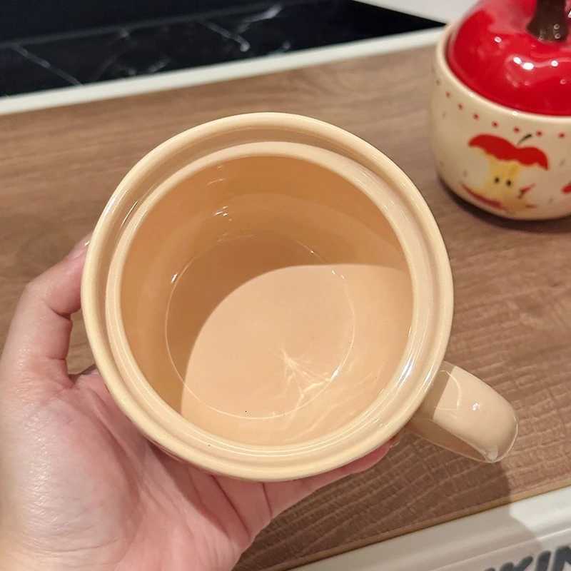 Cute Cartoon Anime Peripheral Apple Model Doll With Cover For Home Use Super Cute And High Aesthetic Value Creative Mug Gift Y251125