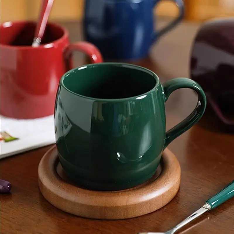 Creative Porcelain 400ml Mug Exquisite Afternoon Tea Coffee Cup Breakfast Milk Oatmeal Cup Office Ceramic Mug Home Decoration Y251125