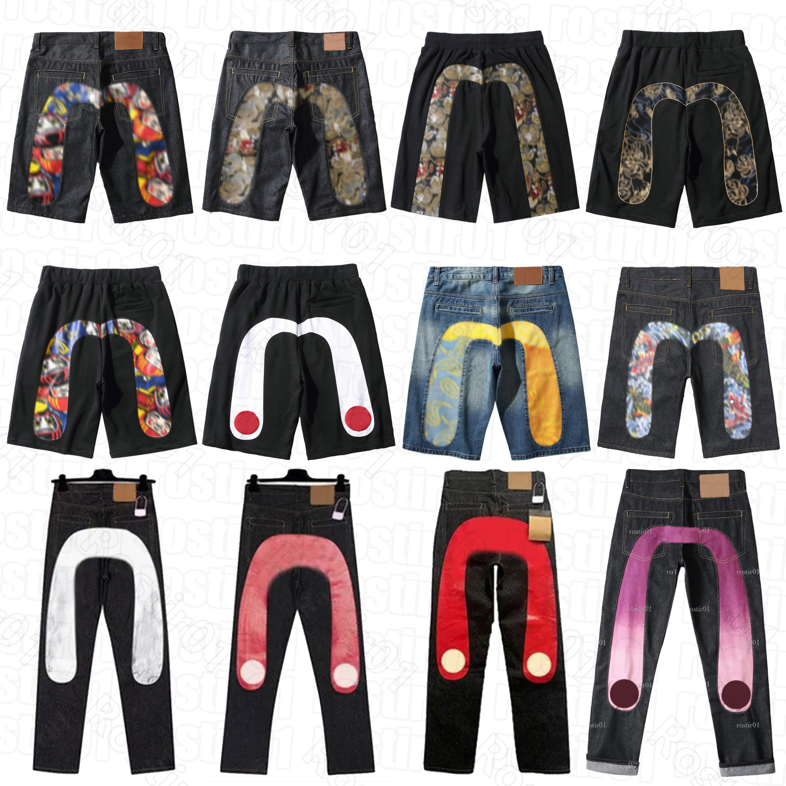 Designer Mens Jeans Embroidery Cattle Blessing Five Tigers Denim Jeans For Mens High Street Hip Hop