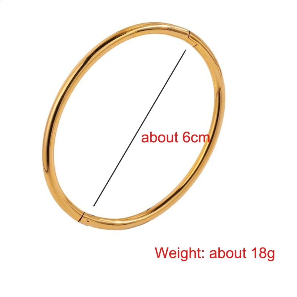 ZAKOL Waterproof Stainless Steel Cuff Bracelet Womens Smooth Metal Open Jewelry Gift 250415