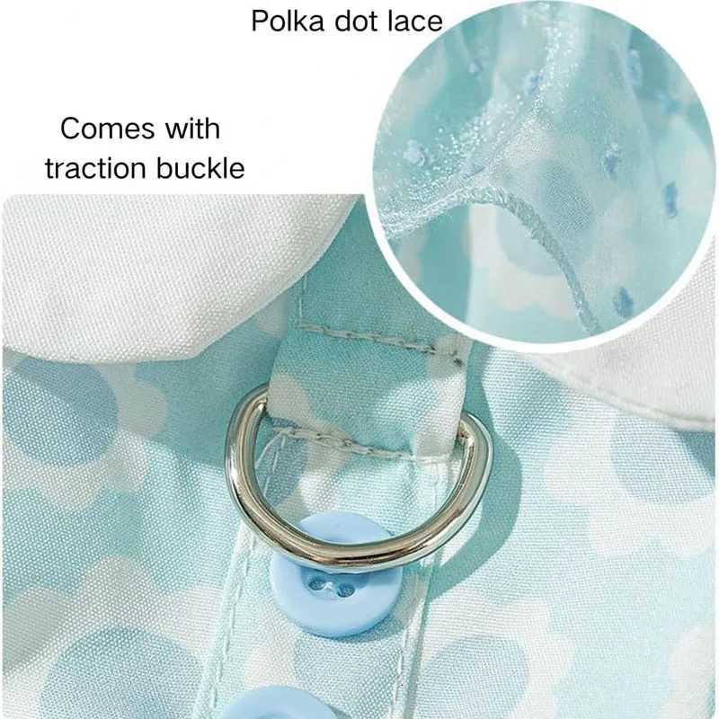 Pet Clothing Dog Dress Small Dogs Double-Layered Pet Dress Puppy Apparel with D-Ring Blue Cat Clothes for Wedding Party Birthday M251208