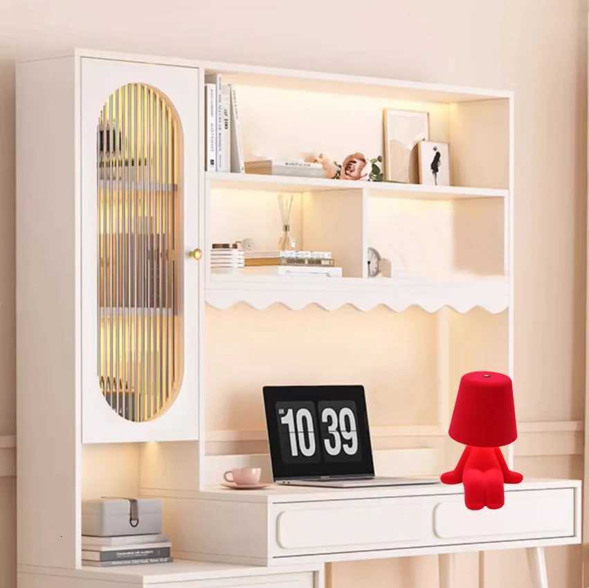 Modern Touch LED Table Lamp with USB - 3 Level Dimmable Silver Thinker Statue Design for Restaurant Bar Bedroom Living RoomM251125